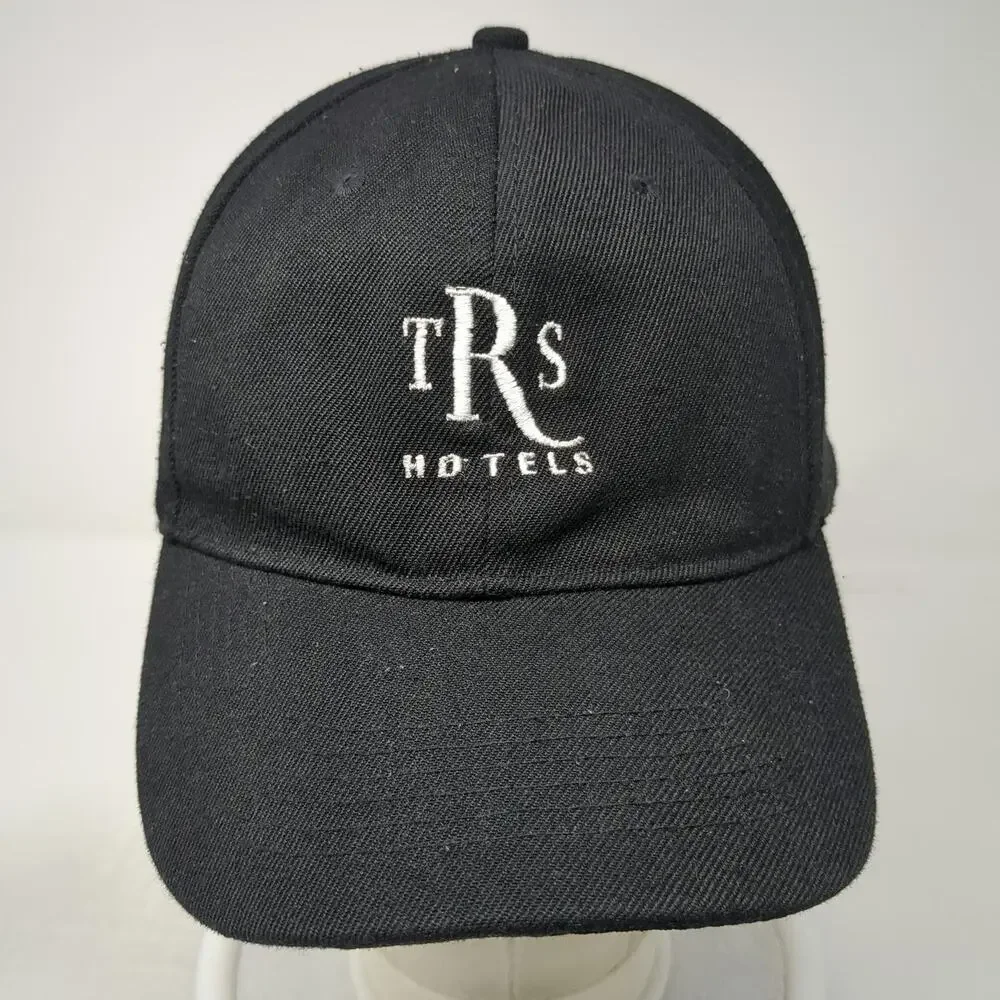 TRS Hotels Logo Black Baseball Cap One Size Embroidered Strapback Hat 6 Panel